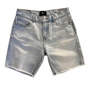 7 For All Mankind Men's The Straight Denim Shorts in Breezy Light Blue Size 31